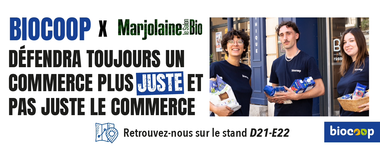 Biocoop, partenaire du salon Marjolaine 2024 !